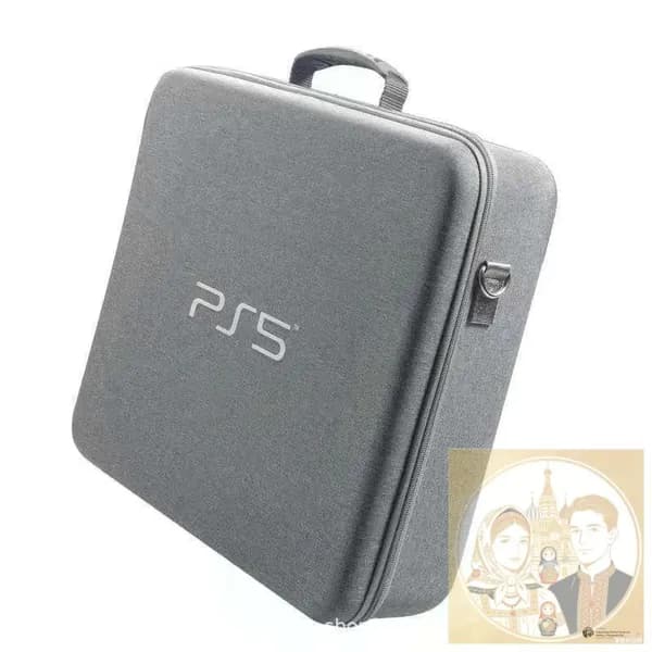Сумка для хранения игровой консоли Ps5 (серая) (серия 2024)