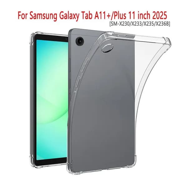 Прозрачный случай Для Samsung Galaxy Tab A11+/плюс 11 дюйма 2025 SM-X230/SM-X233 X235 Чехол подушки безопасности тпу с мягким силиконом