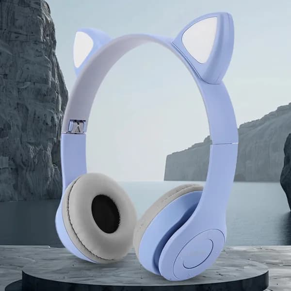 Наушники с микрофоном P47M, Bluetooth, 3.5 мм, синий