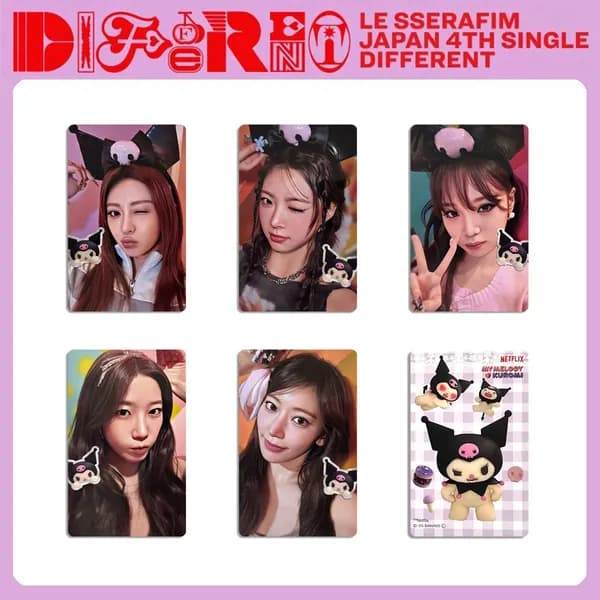 Карточки LE SSERAFIM DIFFERENT K-pop карточки коллекционные 5.4*8.6cm 5 шт