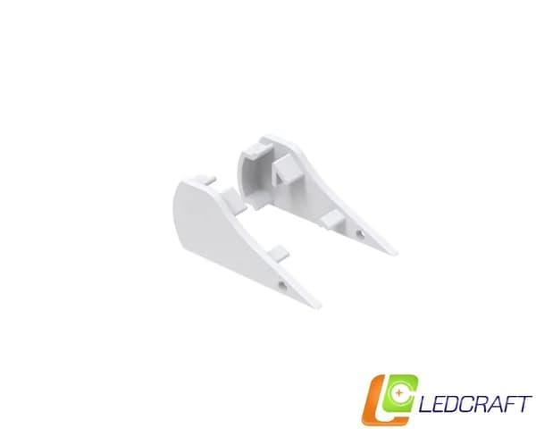 Заглушки 2 шт для профиля LC-NS1636M16 пластиковые серые