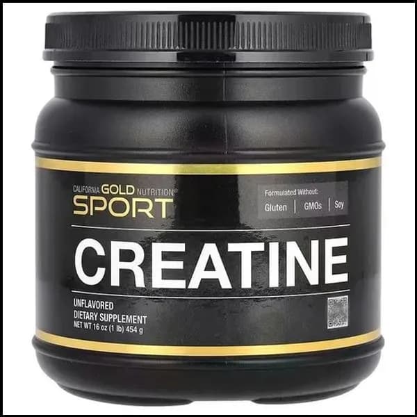 Креатина моногидрат, порошок без добавок, 454 г, California Gold Nutrition Sport