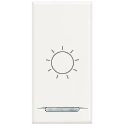 Клавиша 1 функция MyHome, 1 модуль с символом "Свет". Цвет Белый. Bticino AXOLUTE. HD4915BA