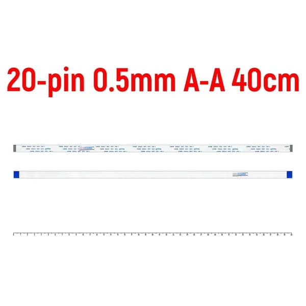 FFC Шлейф 20-pin Шаг 0.5mm Длина 40cm Прямой A-A