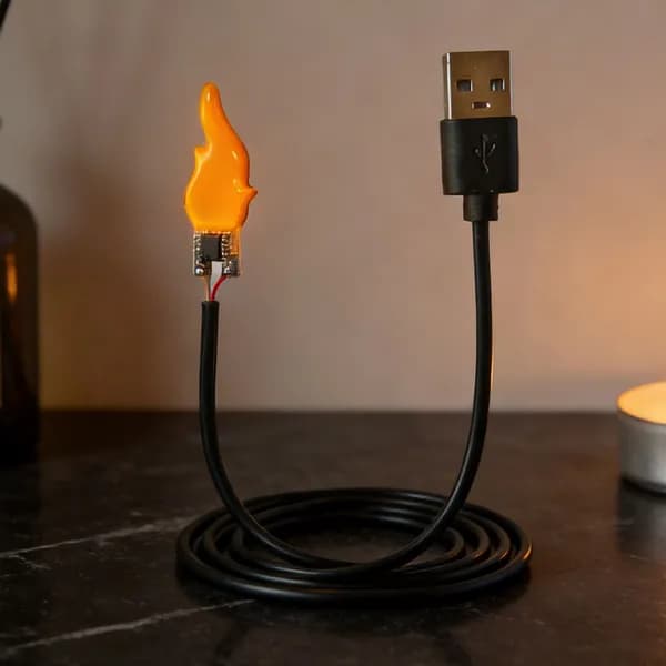USB-светодиодная лампа- пламя с имитацией свечи, 36 14 2 мм, 5 В