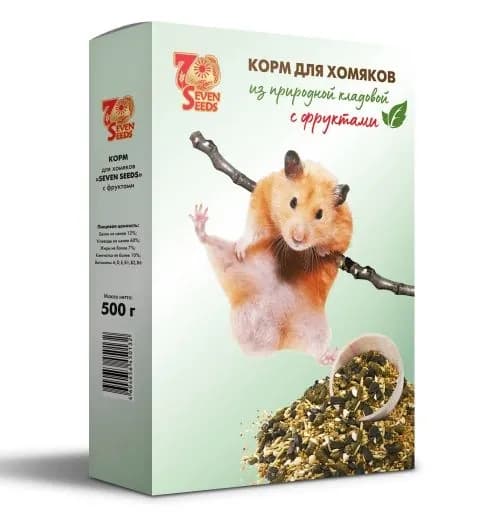 7 Семян Корм для хомяков, с фруктами, 500 гр