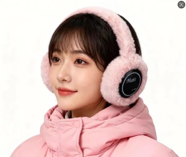 URIZONS Наушники беспроводные с микрофоном, Bluetooth, светло-розовый