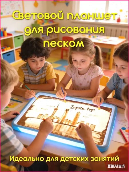 Планшет для рисования песком Пескография, набор для творческого развития