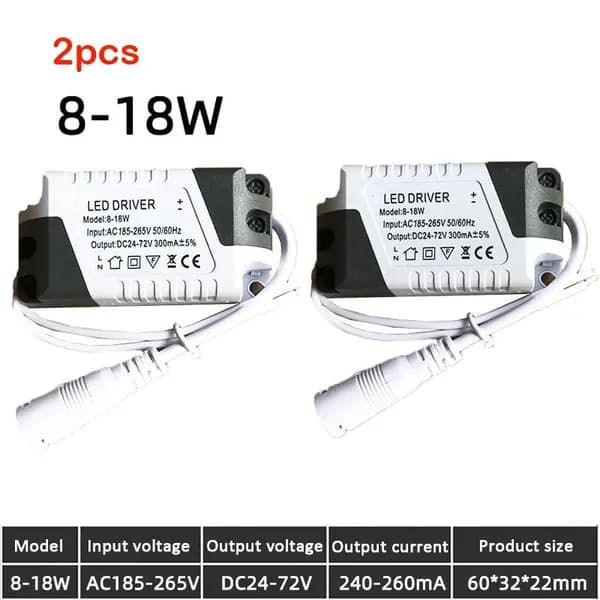 Светодиодный драйвер, трансформатор освещения, от AC110V220v до DC24V8-24W