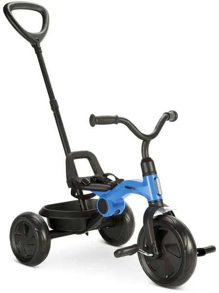 Трехколесный велосипед QPlay Ant Plus Basic Trike(неуправляемая поддерживающая ручка- толкатель), синий