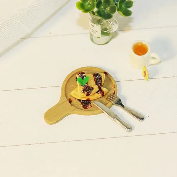 Миниатюрная фигурка вафли из смолы для декора куколного домика