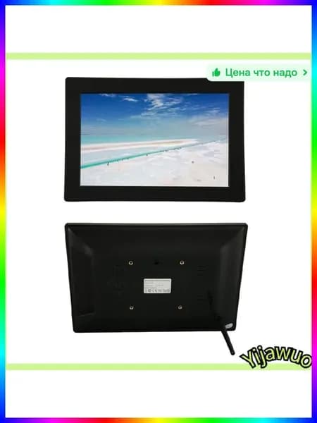 Цифровая фоторамка 10 дюймов, Full HD, ABS, Черная, с Wi-Fi, Пульт ДУ, Поддержка видео 1080p