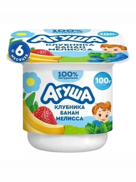 Творог Агуша клубника-банан 100 г