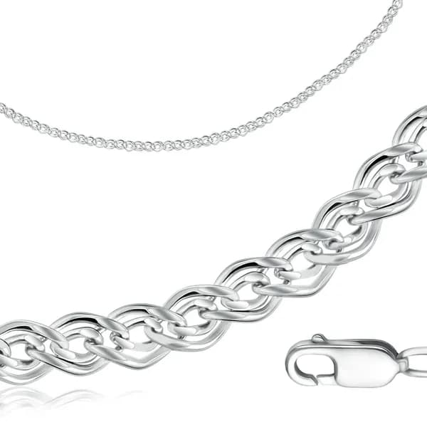 Pletnev Jewelry Браслет Серебро родированное 925 пробы, плетение Нонна