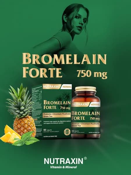 Nutraxin Бромелайн максимум Форте, 60 таблеток