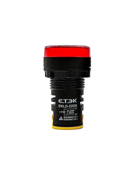 Лампа сигнальная EKLD-22DS-R-220 красная 220VAC, 22 мм, светодиодная, на панель