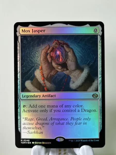 Портативные карты MTG Настройка и прокси высококачественной фольги Мокс Джаспер