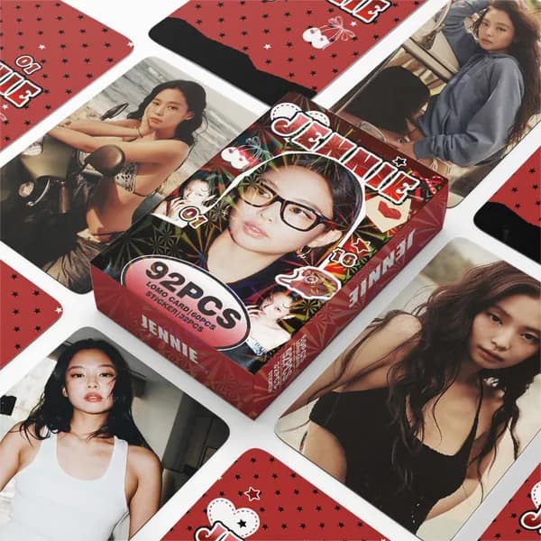KPOP 92шт/коробка BLACKPINK SOLO JENNIE Фотокарточки JENNIELOMO Card