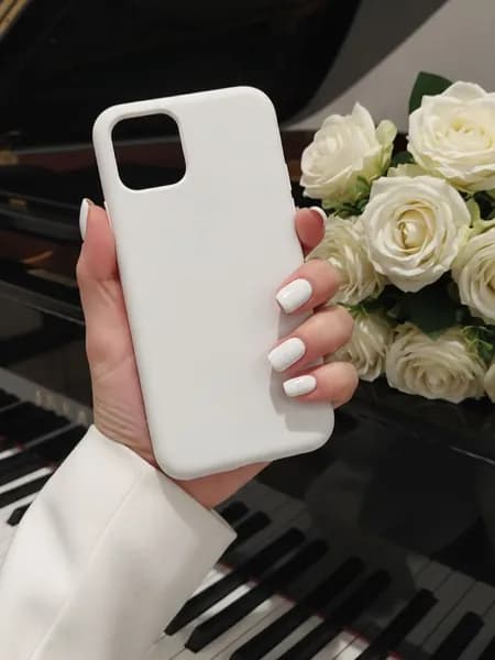 Чехол для iPhone 11Pro силиконовый, Soft Touch, белый, без логотипа