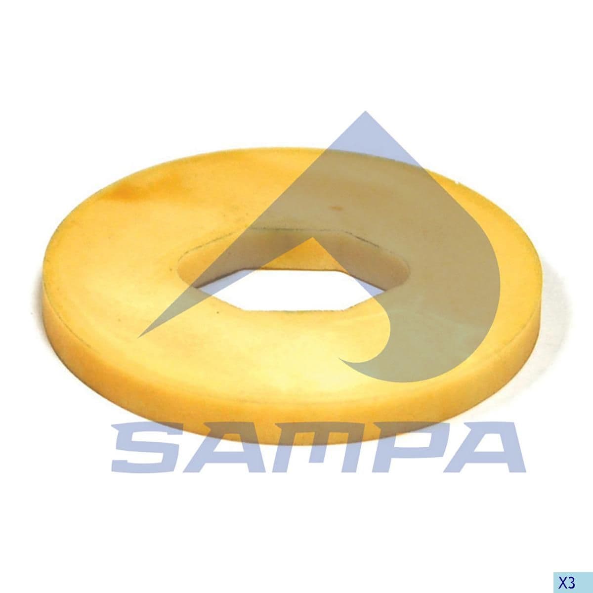 Шайба упорная 25.5x37x75.5x8 втулки кабины, резиновая Sampa 014.016