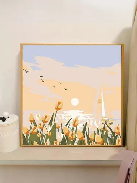 Картина по номерам, 20x20 CM, животные, пейзаж, подарок