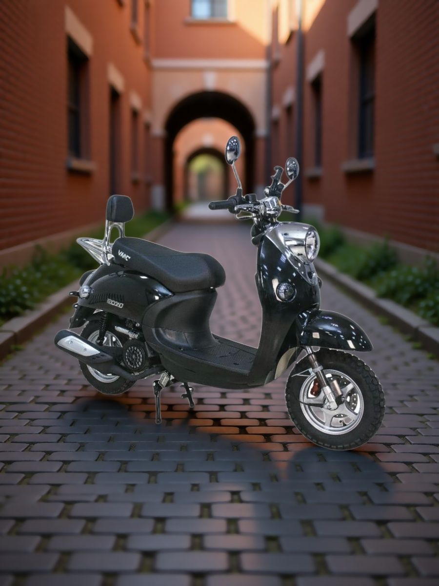Скутер VMC Retro 150 (без ПТС, по документам 49сс,, схож с Yamaha Vino) черный