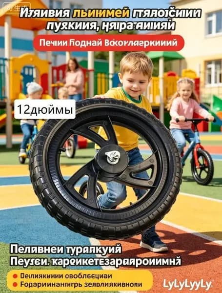 Колесо 12 1/2x2 1/4 12 дюймов, Переднего Заднего колеса, для Беговел облегченный Велосипед детский