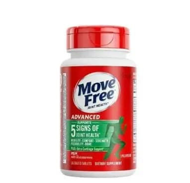 Move Free Advance добавка с глюкозамином, хондроитином и метилсульфонилметаном (MSM) для поддержки суставов, обеспечивает подвижность, комфорт, силу, гибкость и здоровье костей,120 таблеток