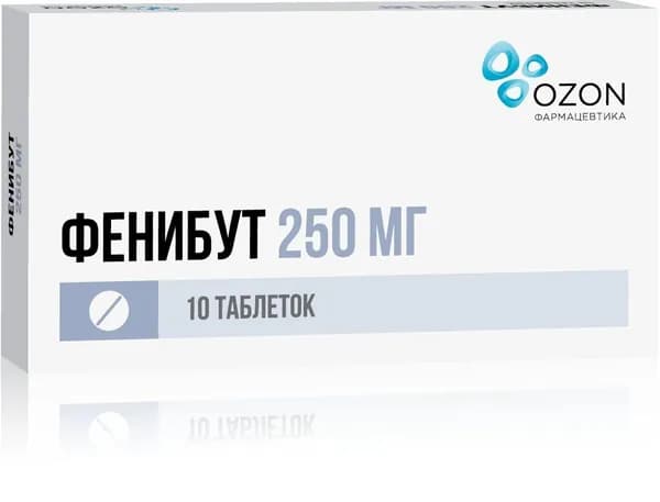 Фенибут таблетки 250мг 10шт