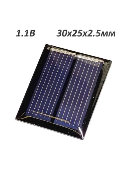 SP-2530-1.1V, Солнечная батарея 1.1В (панель / фотоэлемент), размеры 30х25x2.5мм