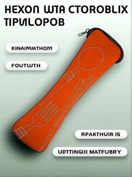 Сумка, мешок тканевый для столовых приборов, дорожный, походный и универсальный, 20*6.5 см