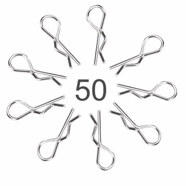 50 шт. RC аксессуары, надежные R-клипсы для 1/10 1/12 1/16 масштабных радиоуправляемых машин