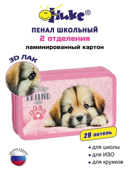 Пенал школьный 2 отделения