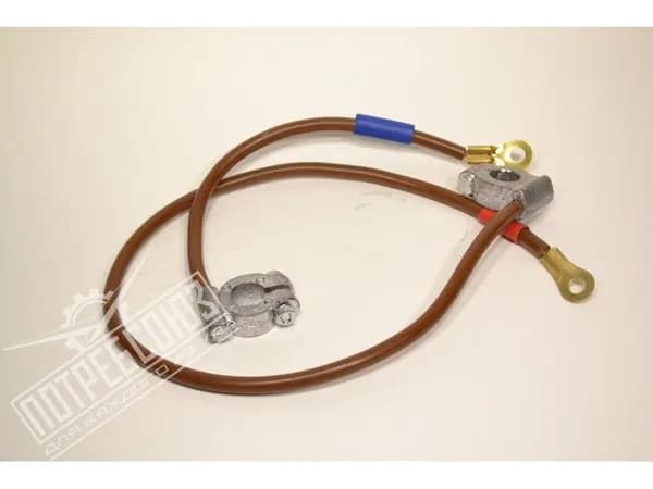 Клеммы (+/-) с проводом к-кт 452 (70см/35см) 2шт