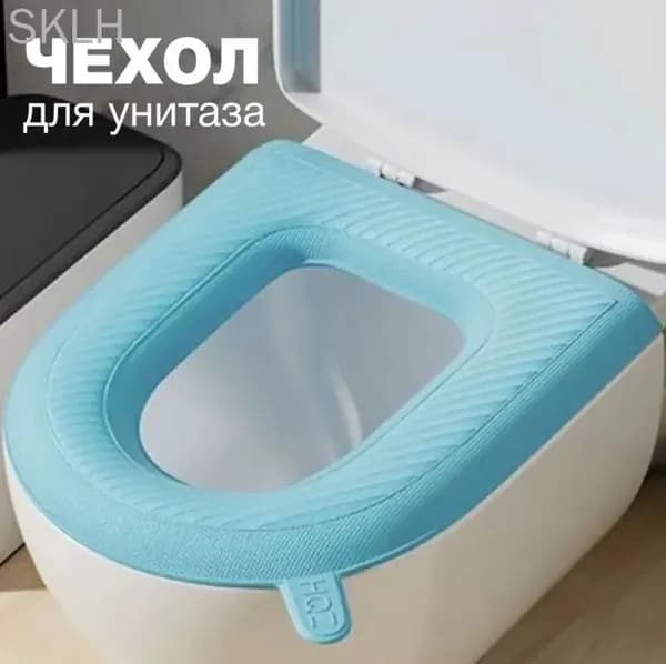 Сиденье для унитаза, теплый чехол на стульчак, накладка, водонепроницаемый материал, мягкое, серое