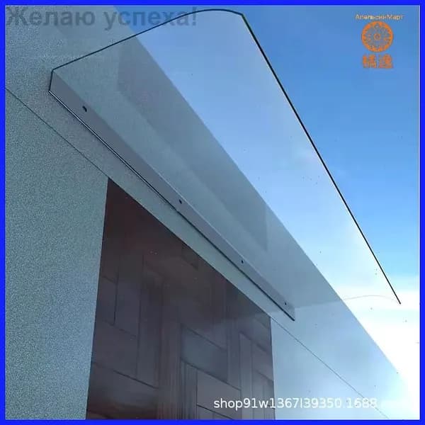 Прозрачный навес без опор для окон и балконов, поликарбонатная панель 400*1000мм