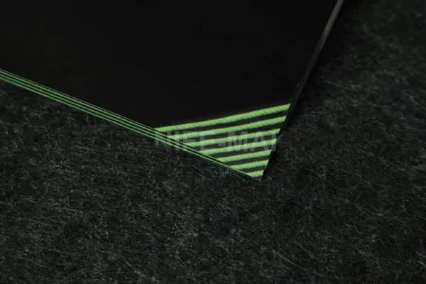 G10 чёрно-салатовый, пластина 8x95x145 мм.