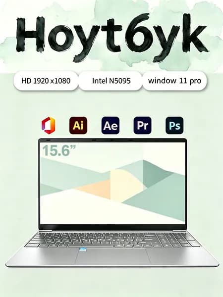 Ноутбук для офиса и учебы 15 6 дюймов FHD процессор N5095A 16 ГБ 1024 ГБ Игровой ноутбук 15.6", Intel Core E8290, RAM 16 ГБ, SSD 1024 ГБ, Windows Pro, медь, серебристый, Русская раскладка