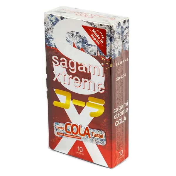 Презервативы с ароматом колы Sagami Xtreme Cola 10шт. ультратонкие 0,04 мм