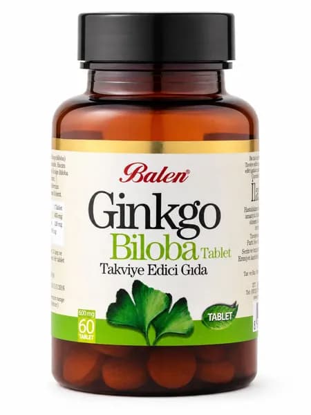 Balen Гинкго Билоба 600 мг, 60 таблеток Экстракт листьев Ginkgo Biloba, растительная пищевая добавка