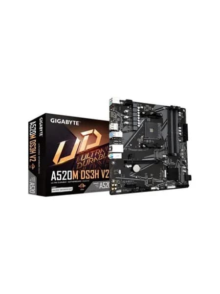 Материнская плата GIGABYTE A520M DS3H V2 (AM4, mATX, A520, 4xDDR4, DP+HDMI, RTL) (A520M DS3H V2)