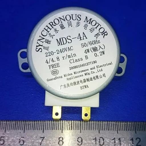 Мотор тарелки СВЧ печи (220-240)V, MDS-4A (TYJ50-8A7), 50Hz, (4-4,8) об. в мин., 4W, Class B