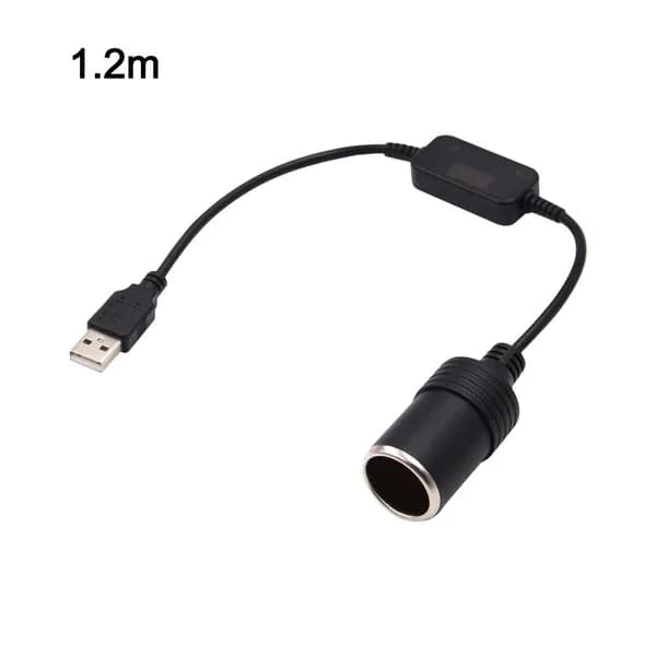 Кабель USB для видеорегистратора, автоочистителя воздуха 5V-12V, длина 1.2м/2м/3м