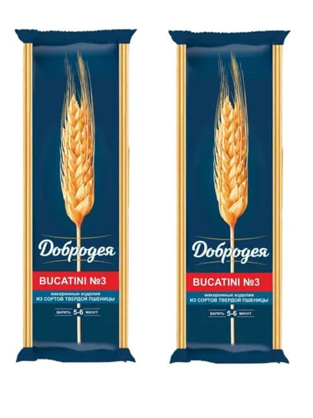 Добродея Макаронные изделия Соломка Bucatini №3, 300 гр, 2 уп