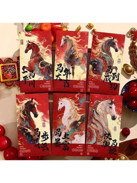 Liuli*Steed Смешанная упаковка-6 упаковок красных конвертов
