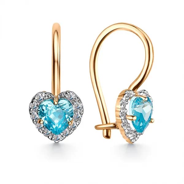 Серьги детские из золота