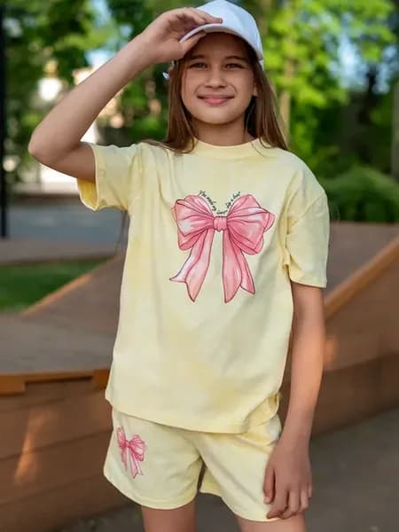 Домашний костюм подростковый с шортами