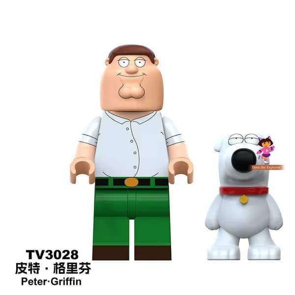 Конструктор (Гриффины) (Family Guy) с фигурками Гленна Куагмира, Криса Гриффина и других персонажей, (человечки), развивающий набор для детей и взрослых