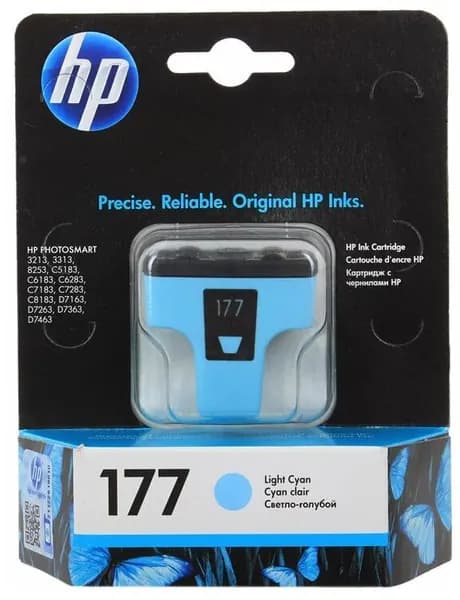 HP Картридж, оригинал, Светло-голубой (light cyan), 1 шт