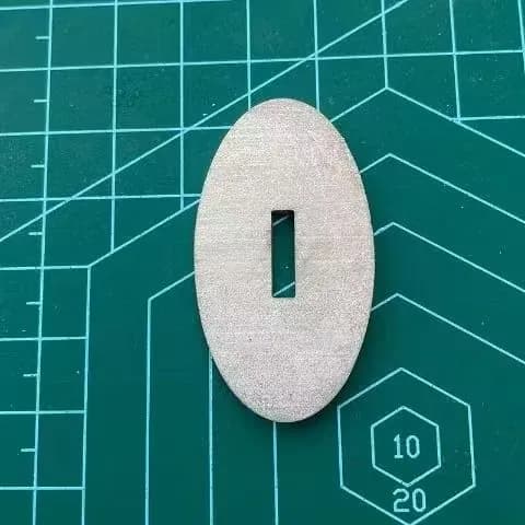 Больстер из латуни для ножа толщина 3 мм, длина45mm,паз 3мм арт. Я-04